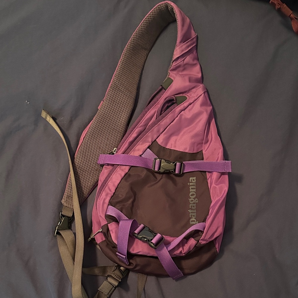 Patagonia Women's Sling Backpack - Pink and Brown